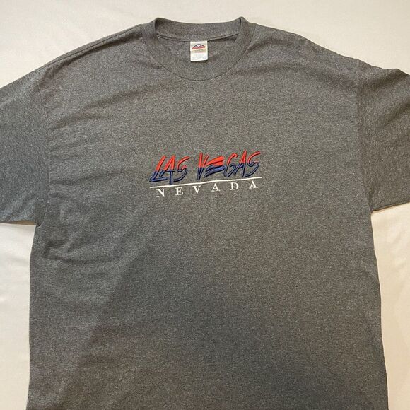 Las Vegas Nevada‎ AAA Tag Embroidered Men's 2XL Gray Short Sleeve T Shirt - Picture 1 of 6